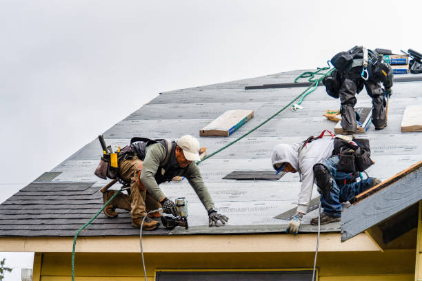 Professional Gutter Installation technician working in Vinton, OH